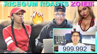 Ricegum "Zoie Burgher Roasted Me? (DISS TRACK)" Reaction!!!