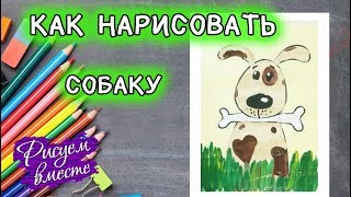 Как нарисовать собаку. Рисование для детей. Рисуем вместе