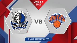 New York Knicks vs. Dallas Mavericks - January 7, 2018