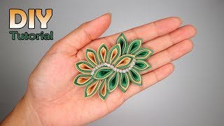 DIY - How to make Kanzashi Flower | Cara membuat bros pita satin | ribbon | Tutorial handmade