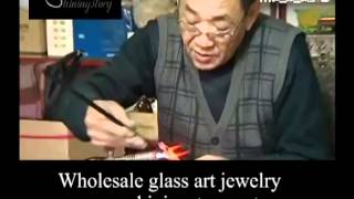 make flower animal and jewelry with glass-- traditional Chinese glass art work