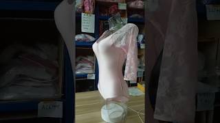 524101 Light Pink     HDW DANCE Shiny Lace 3/4 Sleeve Leotard for Ladies and Girls