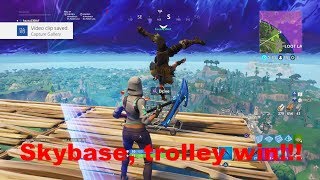 Skybase In a Shopping Cart Victory Royale// Fortnite Battle Royale!
