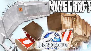 Minecraft 1.8 Jurassic World 2.0 Mod INDOMINUS REX VS T-REX!