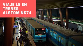Metro de Santiago | Viaje completo L5 Vicente Valdés a Plaza de Maipú en trenes Alsthom NS-74