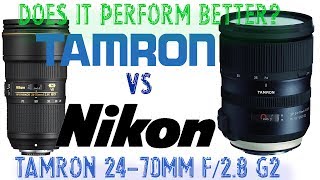 TAMRON 24-70mm f/2.8 G2 vs. Nikon 24-70mm f/2.8E ED VR Lens - WHAT TO EXPECT - PRICE vs. PERFORMANCE