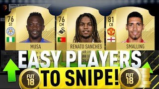 THE BEST PLAYERS TO SNIPE ON FIFA 18! FIFA 18 LIVE SNIPING! 1000 COINS PROFIT PER CARD!