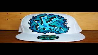 HOW TO GRAFFITI A HAT #5 letters street art tag draw spray paint tutorial hip hop artist new era cap