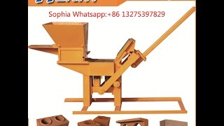 How to produce clay soil interlocking hollow blocks by using manual brick machine