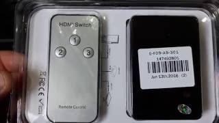 Покупка на GearBest  2.5Gbps 3 Port HDMI Switch Hub-BLACK