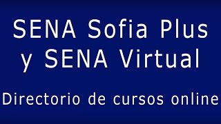 I Convocatoria Modalidad Presencial 2017 SENA Sofia Plus