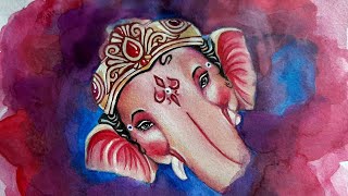 Ganesha Painting | Watercolor & Poster Colour Painting | God Ganesha Drawing