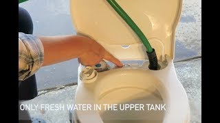 Thetford PORTA POTTI CURVE:  Setup, Use, and Dumping    (Current models 565E, 92306)