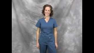 Grey's Anatomy™ Junior 2-Pocket Mock Wrap Women's Scrub Top