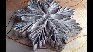 Как сделать объемную снежинку из бумаги!