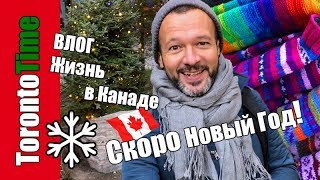 ВЛОГ Рождественский Торонто ? новогодние украшения, витрины, каток, ярмарка ?? Жизнь в Канаде