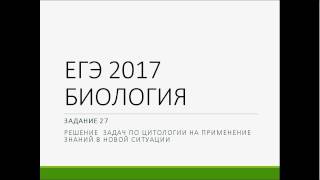 Разбор решений заданий части С ЕГЭ по биологии 2017. Задание 27