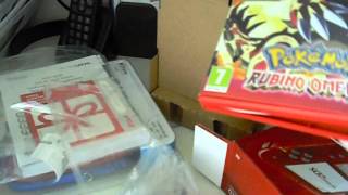 Unboxing Nintendo 2ds rosso trasparente + pokemon rubino omega (new 2ds crystal red)