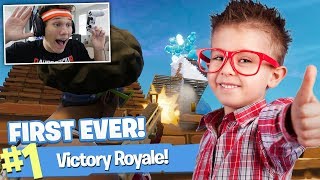 GETTING LITTLE KID HIS FIRST EVER FORTNITE WIN!!!