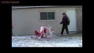 Новогодние приколы  11: Дедушка мороз зажигает!