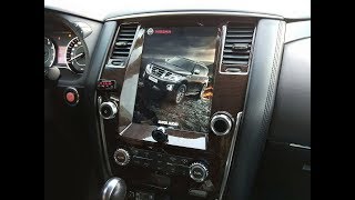 Штатная магнитола в стиле Tesla для Nissan Patrol , Infiniti QX56 ( Дилерские )