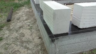 Разметка для кладки первого ряда газоблока