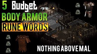 Diablo 2 - 5 Budget Body Armor Rune words for New Players