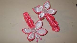 Канзаши "Стрекоза,,,//  dragonfly Kanzashi//