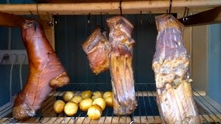 Горячее копчение мяса, сало