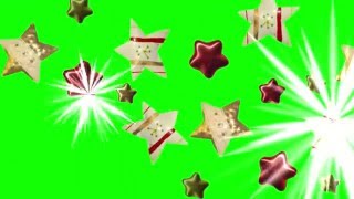 Футаж звезды белые переход #1 Footage Stars on Green Screen Chroma Key 녹색 화면