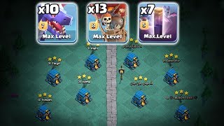 10 Max Red Dragon + 13 Max Balloon + 7 Bat Spell :: NEW TH12 GHOST 3 STAR ATTACK STRATEGY 2019
