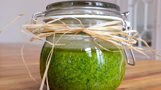 Receita simples de pesto / receita fácil de pesto