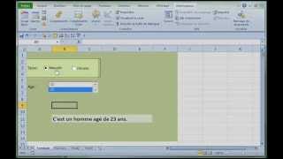 Excel 2010 - Formulaire avec boutons à option, zone de liste et fonction SI