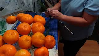 Букет из мандаринов 1я часть