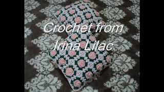 Crochet pillow covers.  Вязаные чехлы из квадратов с цветами на подушки.