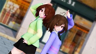 【MMD】Love Me If You Can【Undertale】Chara & Frisk (日本/EN sub) [4K UHD]