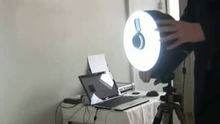 Изотопная или Лазерная метка на лоб при биометрической процедуре, фотоаппарат подкл. к компьютеру.