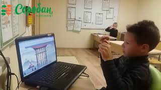 Школа  Соробан в Украине. Киев. Умножение трёхзначных на 5.