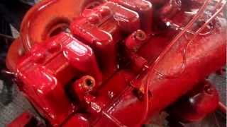 START UP RUSSIAN DIESEL ENGINE D-144 (T-40) RED DEVIL after remanufacturing