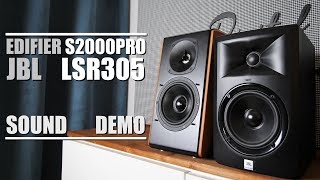 Edifier S2000 Pro vs JBL LSR305  ||  Sound Demo w/ Bass Test