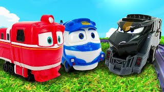 Robot Trains English. Kids' Trains go to School