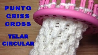 PUNTO CRISS CROSS CURSO TELAR CIRCULAR | Puntada 09 |  Tutorial Ideal Para GORROS Y BUFANDAS