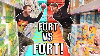 TOILET PAPER FORT BATTLE!