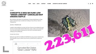 ETC LIVE #35 CONCEPTS CANCELLED BOT ORDERS.... "GREEN LOBSTER" RAFFLE???