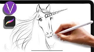 ✨Как нарисовать единорога на Ipad в Procreate✨ Мастер класс/ урок/ туториал по рисованию Unicorn