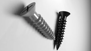 3D MAX screw modeling