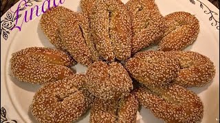 كعك عراقي بالسمسم sesame cookies