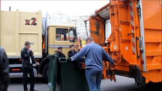 бак мусорный пластиковый погрузка