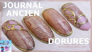 [TUTO] Nail Art Effet Journal Ancien ( repro Norkanaildesign)