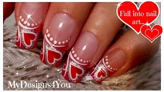 Valentine´s Day Nails | Red Heart Nail Art ♥ Дизайн Ногтей на День Валентина